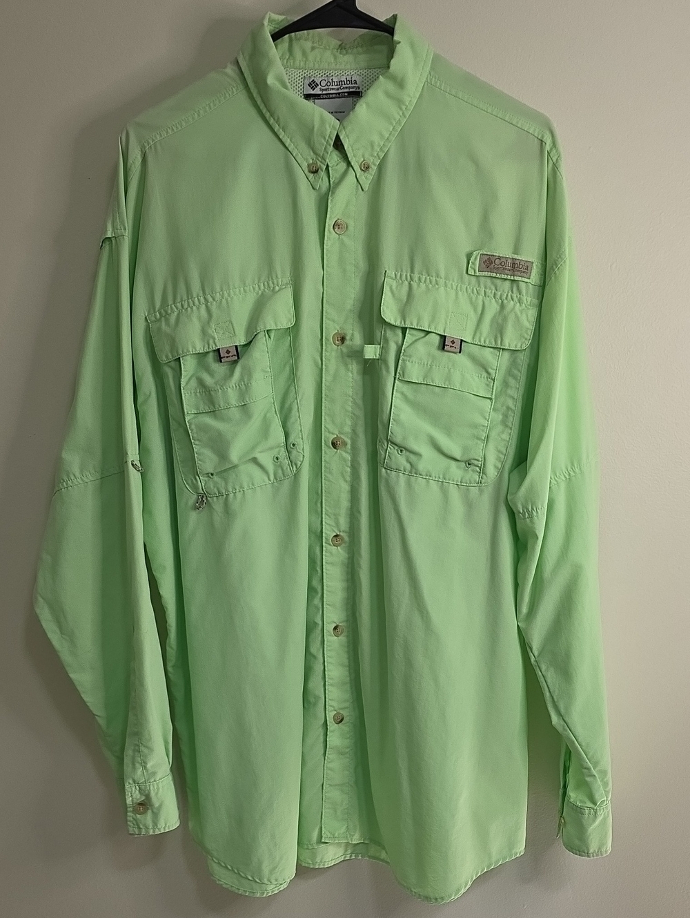 Columbia PFG Men’s Lightweight Fishing Shirt - Pale Green